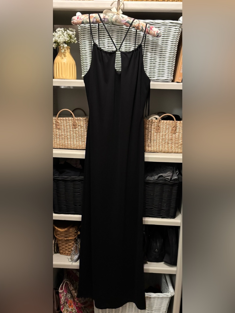 Elegant Black Sleeveless Maxi Dress
